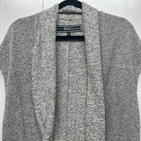 BNCI Colorblock Open Front Women's Cardigan Size Small Cap Sleeves Long Line - Picture 3 of 9